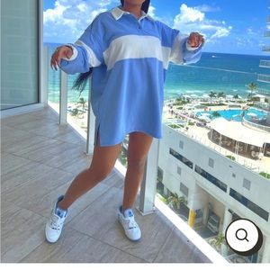 Blue & White Minaa Monroe oversized dress!